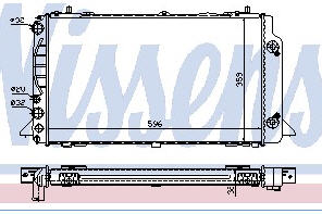 AUDI 80 РАДИАТОР ОХЛАЖДЕН (NISSENS) (NRF) (GERI) (см.каталог) 91-94 8AO121251A AI08091-910