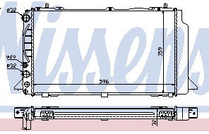 AUDI 80 РАДИАТОР ОХЛАЖДЕН (NISSENS) (NRF) (GERI) (см.каталог) 91-94 8AO121251 AI08091-912