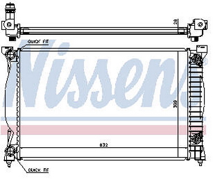 AUDI A4 РАДИАТОР ОХЛАЖДЕН (NISSENS) (AVA) (см.каталог) 01- 8E0121251L AI0A401-910