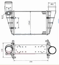 AUDI A4 {ИНТЕРКУЛЕР!!!A6 97-/PASSAT 96-} РАДИАТОР ОХЛАЖДЕН (см.каталог) 95-00 058145805B/058145805G/058145805H AI0A495-910