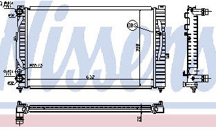 AUDI A4 {AI A6 97-/PASSAT 96-} РАДИАТОР ОХЛАЖДЕН (NISSENS) (AVA) (см.каталог) 96- 8D0121251AC/8D0121251BA/8D0121251K/8D0121251Q AI0A496-913