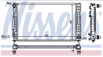 AUDI A4 {A6 97-04/PASSAT 96-} РАДИАТОР ОХЛАЖДЕН (см.каталог) 96-00 8DO121251N AI0A496-917