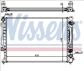 AUDI A6 РАДИАТОР ОХЛАЖДЕН (NISSENS) (AVA) (см.каталог) 97-05 4B0121251A AI0A697-910