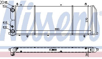 AUDI 100 РАДИАТОР ОХЛАЖДЕН (NISSENS) (NRF) (GERI) (см.каталог) 82-90 443121253A/443121253C AI10082-910