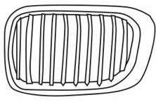 E46 КУПЕ РЕШЕТКА РАДИАТОРА ЛЕВ 98-03 51138208683 BM46K98-100-L