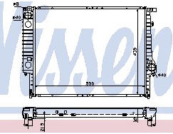 E30 {E36 93-96} РАДИАТОР ОХЛАЖДЕН (NISSENS) (NRF) (GERI) (см.каталог) 85-93 17102242313/17111468078/17111702765/17111719260/17111728908 BME3085-910