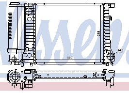 E30 РАДИАТОР ОХЛАЖДЕН (NISSENS) (AVA) (см.каталог) 87-93 17111719024/17111719300 BME3087-912