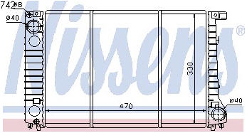 E32 РАДИАТОР ОХЛАЖДЕН (NISSENS) (см.каталог) 85-94 1712005 BME3285-912
