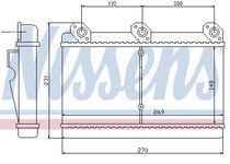 E32 {E34 88-90 C КОНДИЦ} РАДИАТОР ОТОПИТЕЛЯ (NISSENS) (см.каталог) 86-93 8372523 BME3286-900