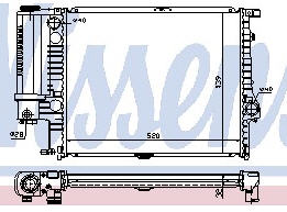 E34 РАДИАТОР ОХЛАЖДЕН (NISSENS) (AVA) (см.каталог) 88-95 17111247376/17111469177/17111719306/17111728769/17111737760 BME3488-910