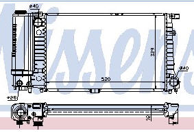 E34 РАДИАТОР ОХЛАЖДЕН (NISSENS) (AVA) (см.каталог) 91-95 1723941 BME3491-910