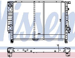 E36 РАДИАТОР ОХЛАЖДЕН (NISSENS) (AVA) (см.каталог) 91-98 17112244646/17112244753 BME3691-912