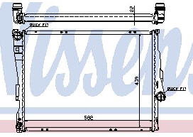 E46 {+Z4} РАДИАТОР ОХЛАЖДЕН (NISSENS) (AVA) (см.каталог) 98-03 17119071517 BME4698-911