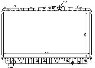 LACETTI {+ DW NUBIRA} РАДИАТОР ОХЛАЖДЕН (NISSENS) (NRF) (GERI) (см.каталог) 04- 61633 CVLAT04-910