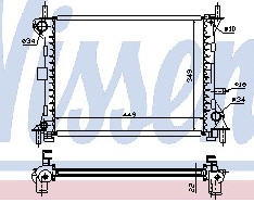 FOCUS РАДИАТОР ОХЛАЖДЕН (NISSENS) (AVA) (см.каталог) 98- 1093713/98AB8005JB/98AB8005JC FDFOC98-910