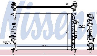 MONDEO {S-MAX 06-/GALAXY 06-} РАДИАТОР ОХЛАЖДЕН (NISSENS) (см.каталог) 07- 1377542/1477459/1493773/6G918005DC FDMON07-910