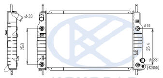 MONDEO РАДИАТОР ОХЛАЖДЕН AT (KOYO) (см.каталог) 93-00 1011984/1038608/7330967 FDMON93-913