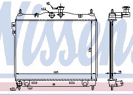 GETZ {372 x 495 } РАДИАТОР ОХЛАЖДЕН (NISSENS) (NRF) (GERI) (см.каталог) 02- 67495 HNGEZ02-910