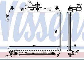 GETZ {372 x 495 } РАДИАТОР ОХЛАЖДЕН (NISSENS) (NRF) (GERI) (см.каталог) 02- 67496 HNGEZ02-911