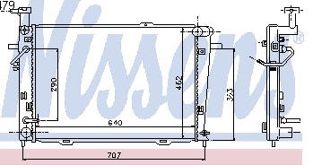 TUCSON {SPORTAGE (06-09)} РАДИАТОР ОХЛАЖДЕН AT , MT 2 2.7 (NISSENS) (AVA) 04- 67479 HNTUN04-910