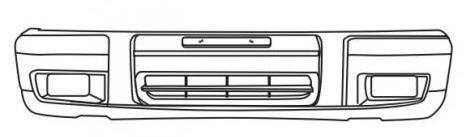 TROOPER {OP MONTEREY} БАМПЕР ПЕРЕДН П/РАСШИРИТ С ОТВ П/ ПРОТИВОТУМ ГРУНТ 99-02 8972630010 ISTRP99-160X