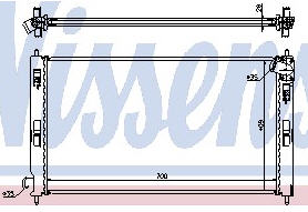 LANCER {Outlander 07-/C-Crosser 07-/4007 07-} РАДИАТОР ОХЛАЖДЕН кроме 1.5 AT (NISSENS) (см.каталог) 07- 67359 MBLAN07-910