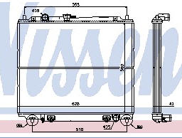 PAJERO РАДИАТОР ОХЛАЖДЕН AT 2.8 (турбодизель) (NISSENS) (NRF) (см.каталог) 93- 50001 MBPAJ93-911