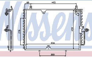 W124 КОНДЕНСАТОР КОНДИЦ (NISSENS) (NRF) (см.каталог) 84-95 1248301070/1248301770 MD12484-930