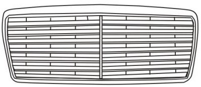 W124 РЕШЕТКА РАДИАТОРА (AVANTGARD) ХРОМ-ЧЕРН 93-94  MD12493-101HB