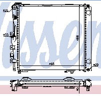 W126 РАДИАТОР ОХЛАЖДЕН (NISSENS) (NRF) (см.каталог) 85-91 1265004003 MD12685-910