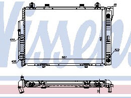 W140 РАДИАТОР ОХЛАЖДЕН (NISSENS) (NRF) (см.каталог) 91-92 1405000303/1405000403 MD14091-910