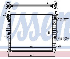 W163/ML РАДИАТОР ОХЛАЖДЕН (NISSENS) (см.каталог) 97- 1635000003/1635000404/1635002204 MD16397-910