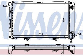 W201 РАДИАТОР ОХЛАЖДЕН (NISSENS) (NRF) (см.каталог) 81-93 2015004103/2015004203 MD20181-910