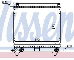 W201 {W124 84-90} РАДИАТОР ОХЛАЖДЕН (NISSENS) (AVA) (см.каталог) 82-93 2015003803/2015004003/2015004603/2015007603 MD20182-910