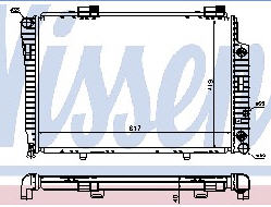 W202 РАДИАТОР ОХЛАЖДЕН (NISSENS) (NRF) (см.каталог) 93-00 2025003203/2025003703 MD20293-910