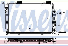 W202 РАДИАТОР ОХЛАЖДЕН (NISSENS) (NRF) (см.каталог) 93-00 2025002203/2025006703 MD20293-913