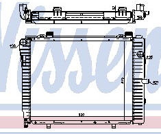 W202 РАДИАТОР ОХЛАЖДЕН (NISSENS) (NRF) (GERI) (см.каталог) 95-00 2025005203 MD20295-910