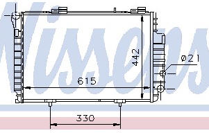 W202 РАДИАТОР ОХЛАЖДЕН (NISSENS) (см.каталог) 98-00 2025006303 MD20298-910