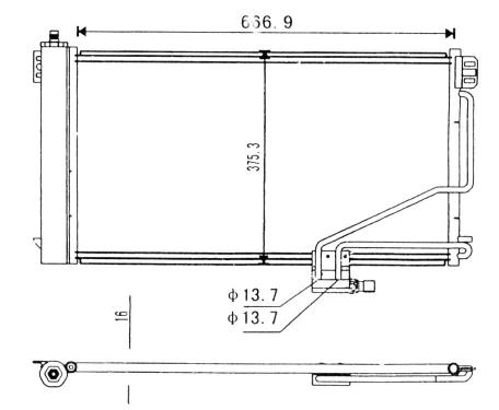 W203 {+W209 02-} КОНДЕНСАТОР КОНДИЦ 00- 2035000054/2035000554/2035000954/2035001254 MD20300-931