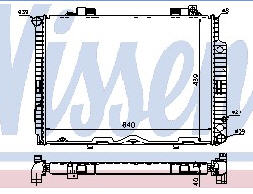 W210 РАДИАТОР ОХЛАЖДЕН (NISSENS) (NRF) (GERI) (см.каталог) 97-99 2105006303 MD21097-910