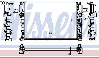 W211 РАДИАТОР ОХЛАЖДЕН (NISSENS) (см.каталог) 02- 2115000102 MD21102-910