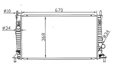 3 {+ FD FOCUS 05- / C-MAX 03-/ VV S40 04-} РАДИАТОР ОХЛАЖДЕН 1.3 1.6 2 04- 1251092/8603244/Y60115200B/Y60115200C/Z60215200C MZX0304-913