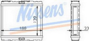 P10 {P11 97-/P12 02-} РАДИАТОР ОТОПИТЕЛЯ (NISSENS) (NRF) (GERI) (см.каталог) 90-96 72200 NNP1090-900