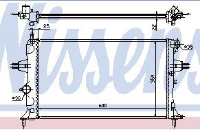 ASTRA {+ZAFIRA} РАДИАТОР ОХЛАЖДЕН (NISSENS) (AVA) (см.каталог) 98- 1300196/1300257/90570728/93277988 OPAST98-910