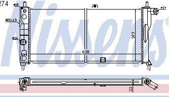 KADETT РАДИАТОР ОХЛАЖДЕН (NISSENS) (AVA) (см.каталог) 84-91 1302027/1302029 OPKAD84-911