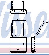 VECTRA {ASTRA 91-97/CALIBRA 91-} РАДИАТОР ОТОПИТЕЛЯ БЕЗ КОНДИЦ (см.каталог) 88-95 1806116 OPVCA88-902