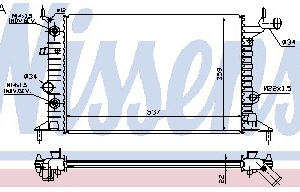 VECTRA РАДИАТОР ОХЛАЖДЕН (NISSENS) (AVA) (см.каталог) 96- 1300158 OPVCA96-911
