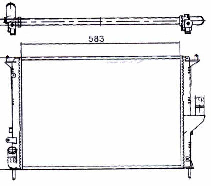 LOGAN {583X414X23 /SANDERO 08-/DUSTER 10-/LADA LARGUS 12-} РАДИАТОР ОХЛАЖДЕН С КОНДИЦ 08- 8200735039 RNLOG08-910
