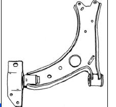 GOLF {Jetta 05-/Octavia 04-/A3 03-/Caddy 04-} РЫЧАГ ПЕРЕДН ПОДВЕСКИ ЛЕВ НИЖН 03- 1K0407151AA VWGLF03-810-L