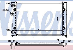 GOLF {VENTO} РАДИАТОР ОХЛАЖДЕН 1.4 MT (NISSENS) (AVA) (см.каталог) 92-97 6N0121253A/6N0121253B VWGLF92-910